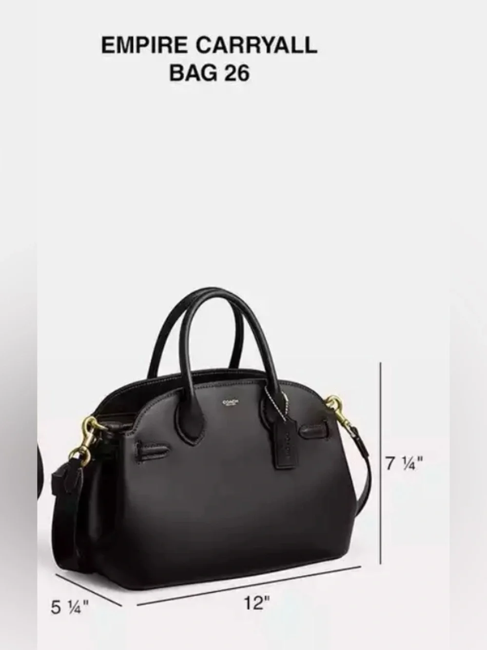Dark Brown Coach Empire Carryall 26 - Picture 12 of 12